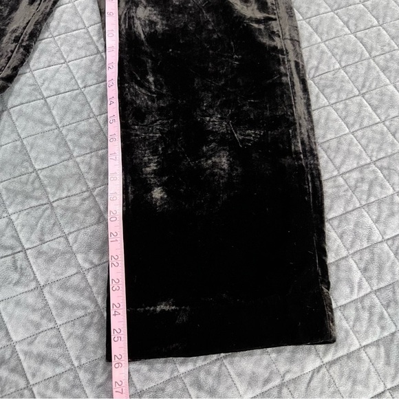 J. Crew Pants Women 8 Velvet Pull On Black High Rise Ankle Straight B28 - Picture 9 of 9